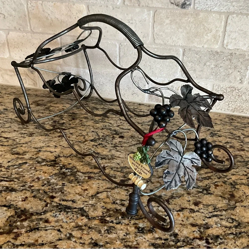 Countertop Wine Rack Wrought Iron - Picture 3 of 6